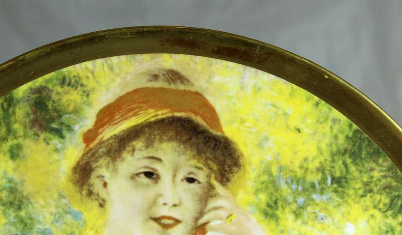 Crown Staffordshire display plate - Alphonsine fournaise on the island of Chatou by Renoir