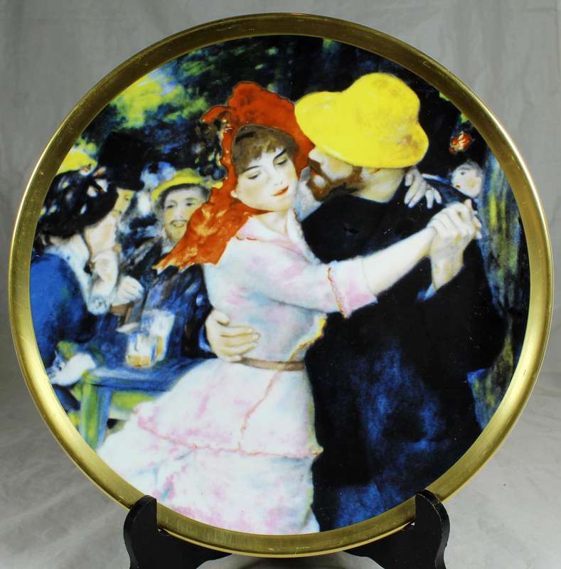 Crown Staffordshire display plate - dance at Bougival by Renoir