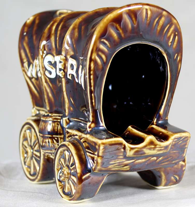 Western wagon ashtray