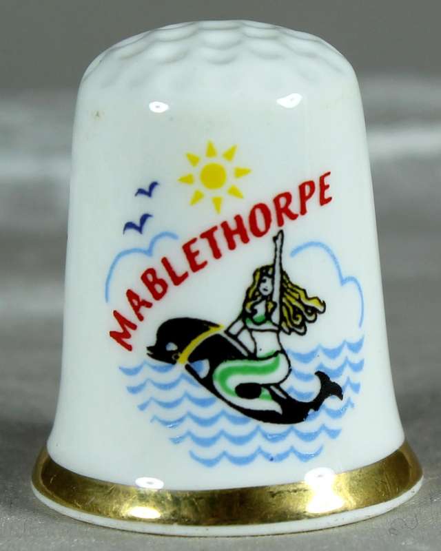 Bone China thimble - Mablethorpe