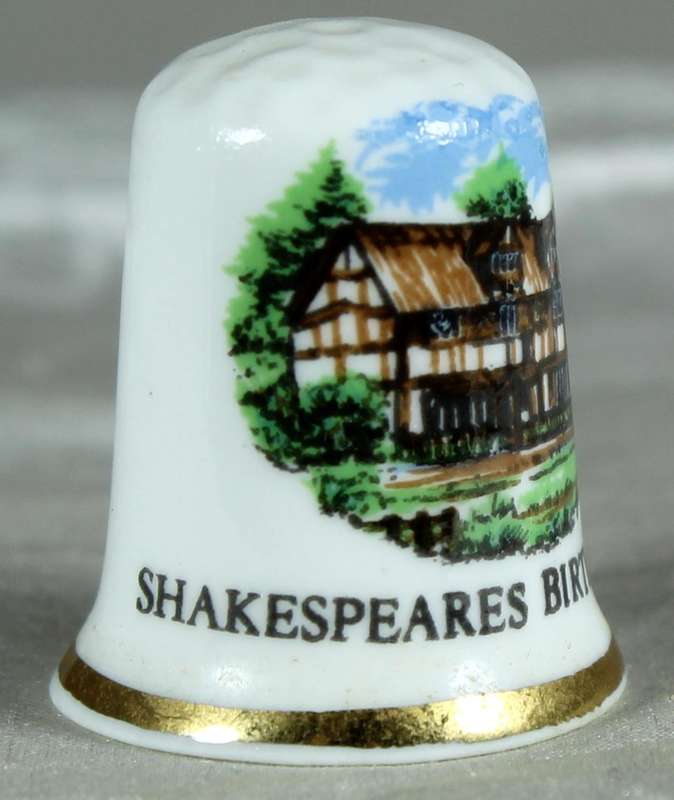 Bone China thimble - Shakespeare's birth place