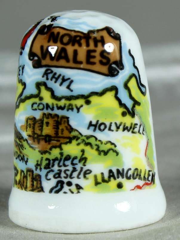 Bone China thimble - North Wales