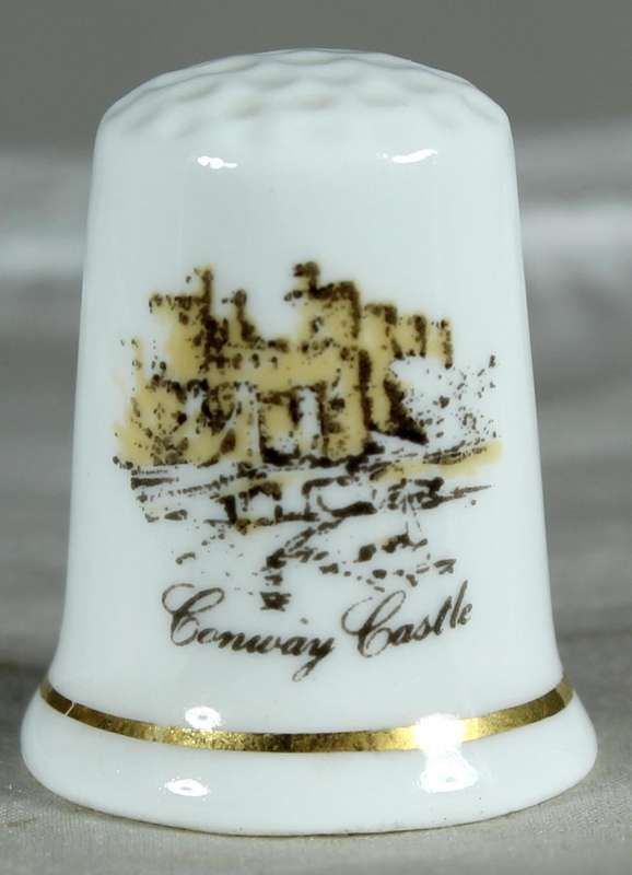 Bone China thimble - Conway castle