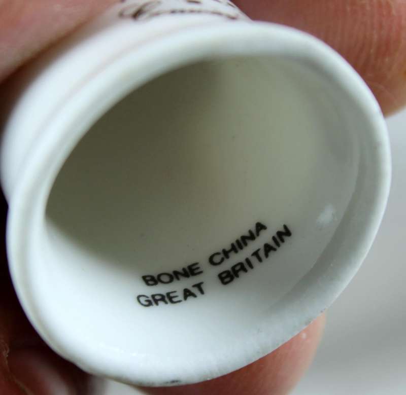 Bone China thimble - Conway castle