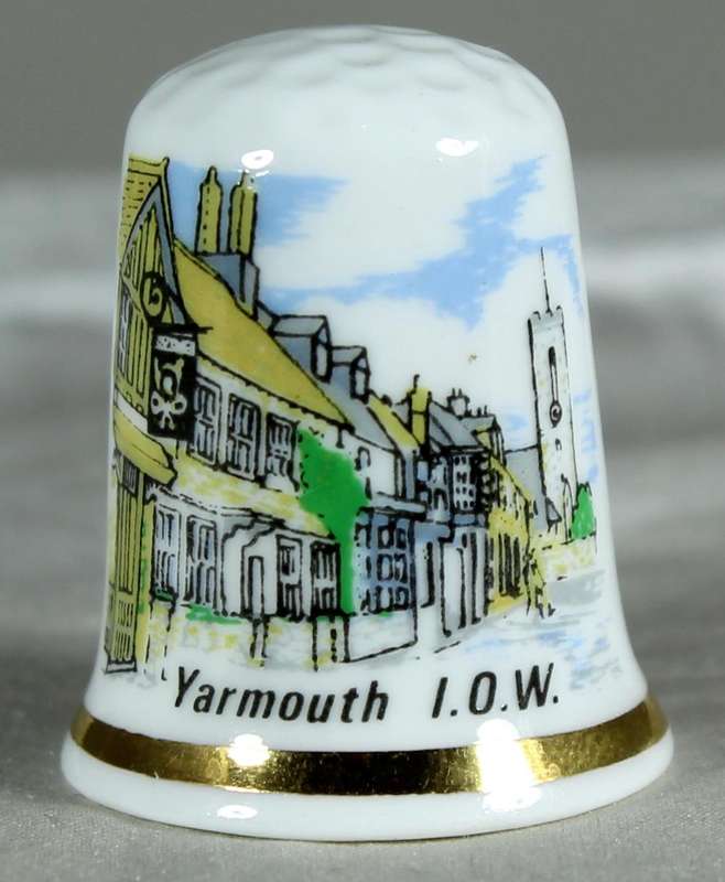 Bone China thimble - Yarmouth I.O.W