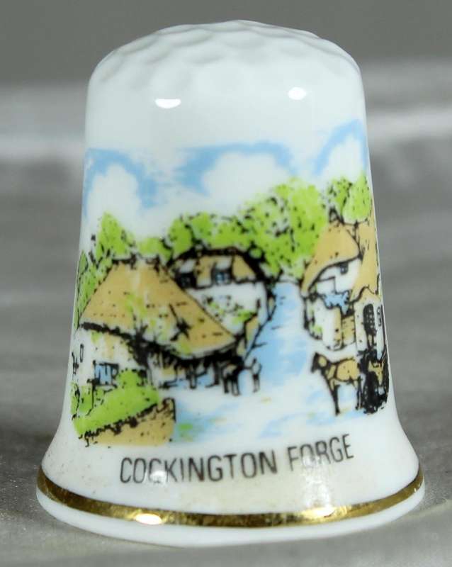 Bone China thimble - Cockington Forge