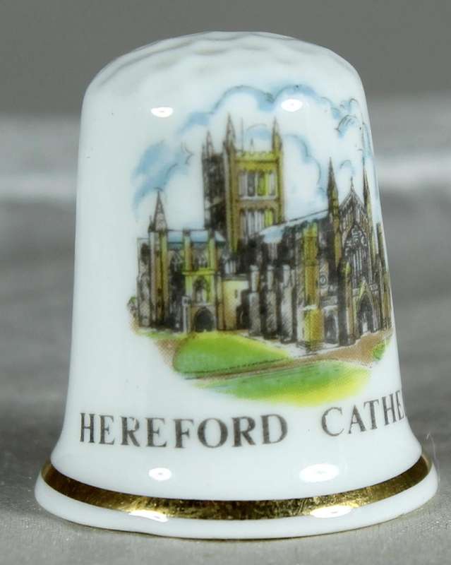 Bone China thimble - Hereford cathedral