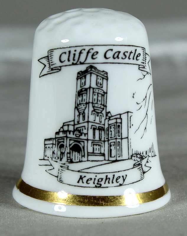 Bone China thimble - Cliffe castle, Keighley