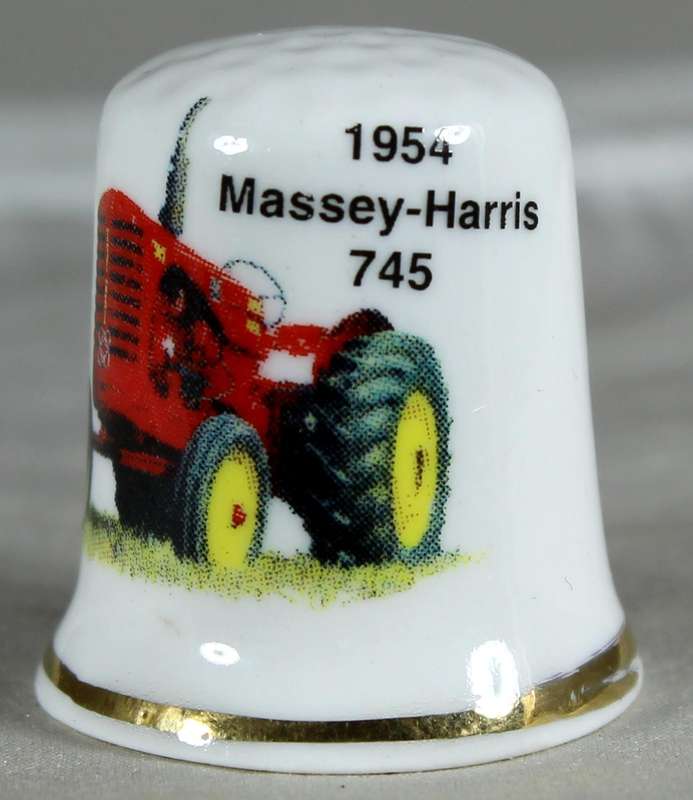 Bone China thimble - 1954 Massey-Harris 745