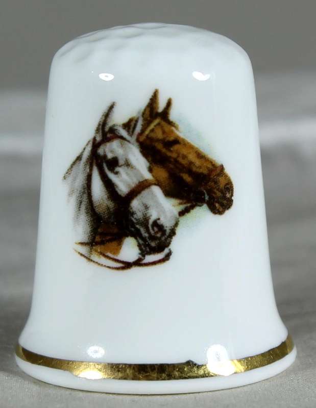 Bone China thimble - horses