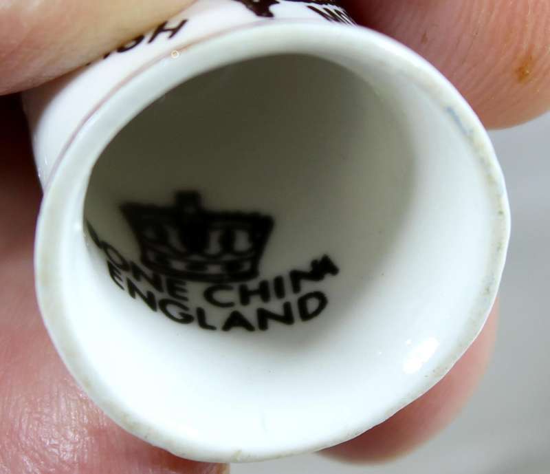 Bone China thimble - British moose