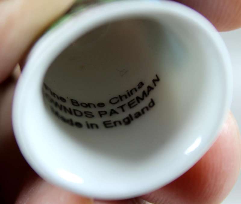 Bone China thimble - Bideford - Lownds Pateman