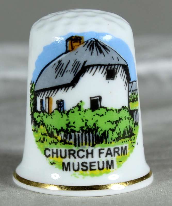 Bone China thimble - church farm museum - Bronte China