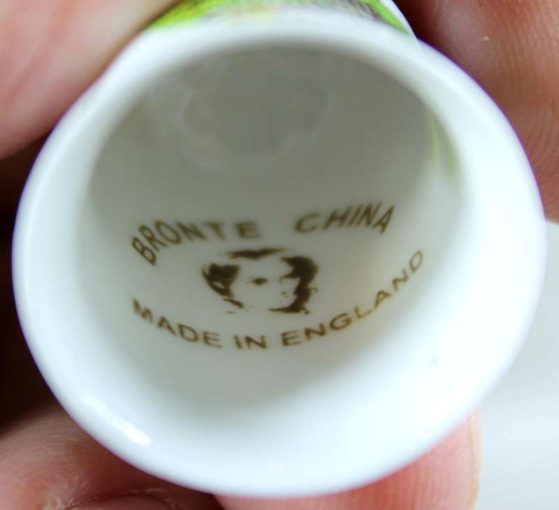 Bone China thimble - church farm museum - Bronte China