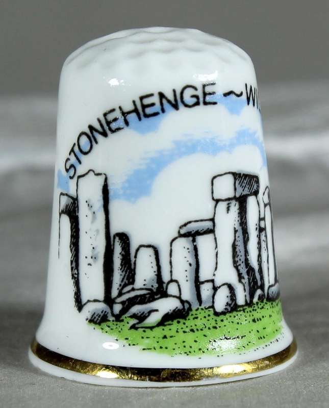 Bone China thimble - Stonehenge - Wiltshire - Bronte China