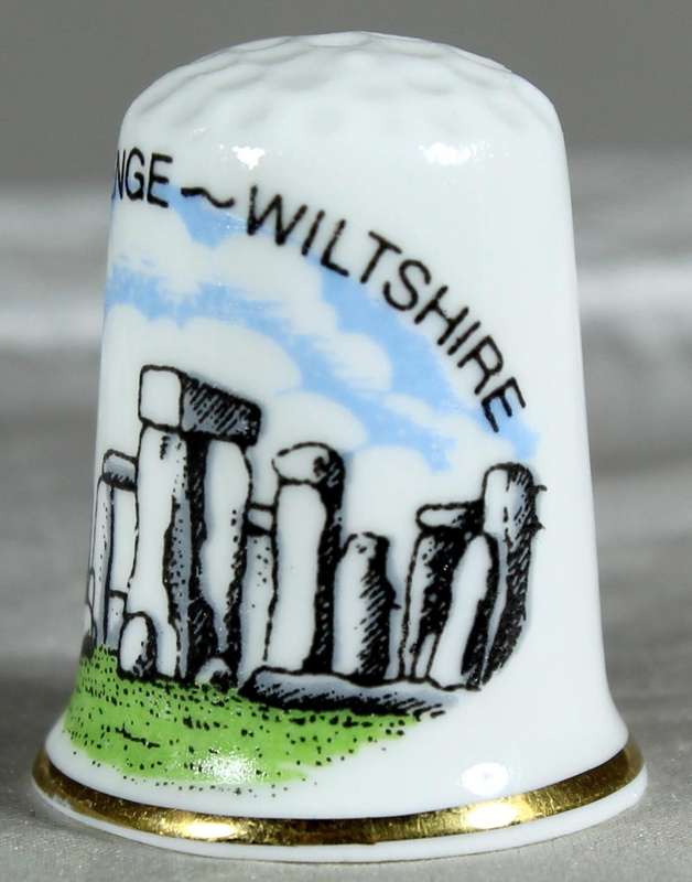 Bone China thimble - Stonehenge - Wiltshire - Bronte China