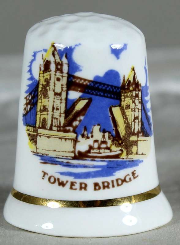 Bone China thimble - tower bridge, London