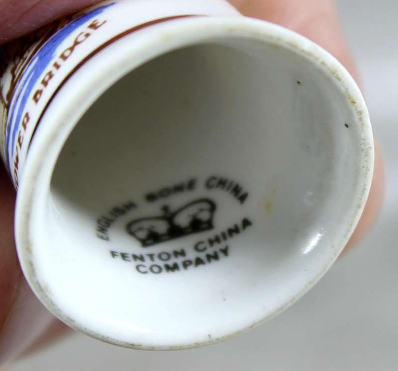 Bone China thimble - tower bridge, London