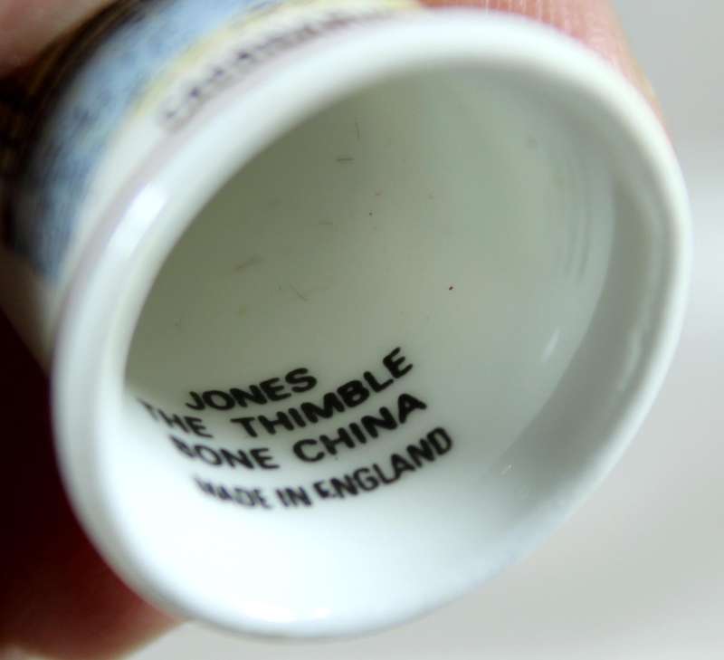 Bone China thimble - Caernarvon castle - Jones