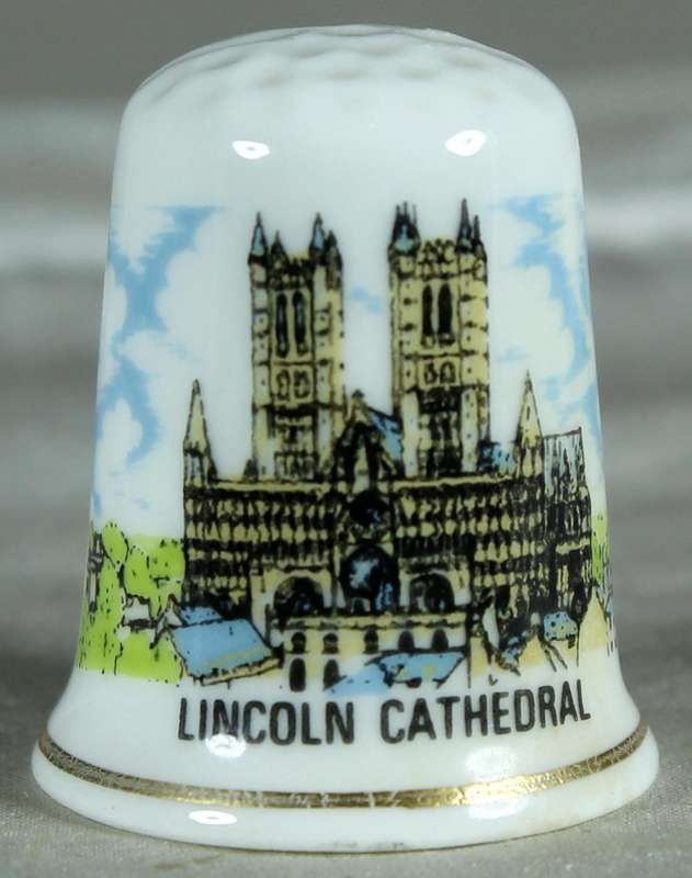 Bone China thimble - Lincoln cathedral - North lodge