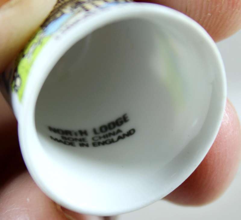 Bone China thimble - Lincoln cathedral - North lodge