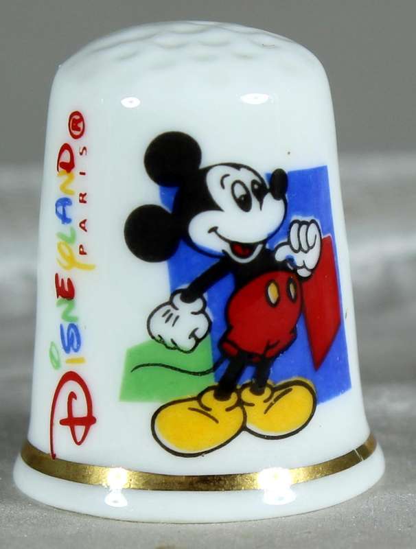 Bone China thimble - Disney land Paris - Mickey mouse