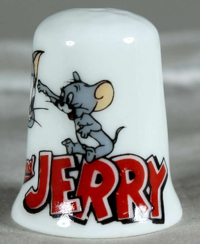 Bone China thimble - Tom & Jerry - Stoke-on-Trent