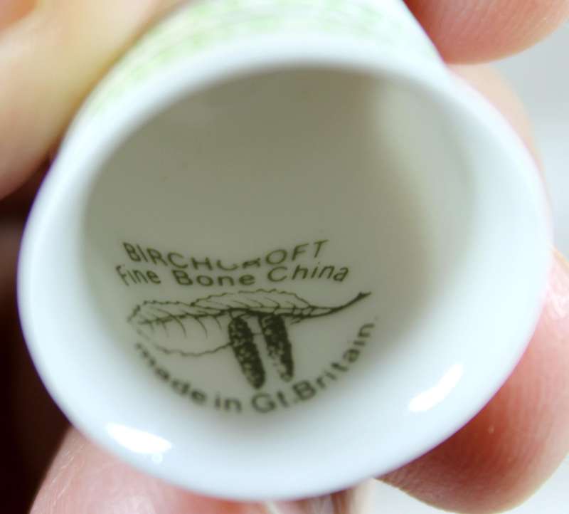 Bone China thimble - Harlow Carr - Birchcroft