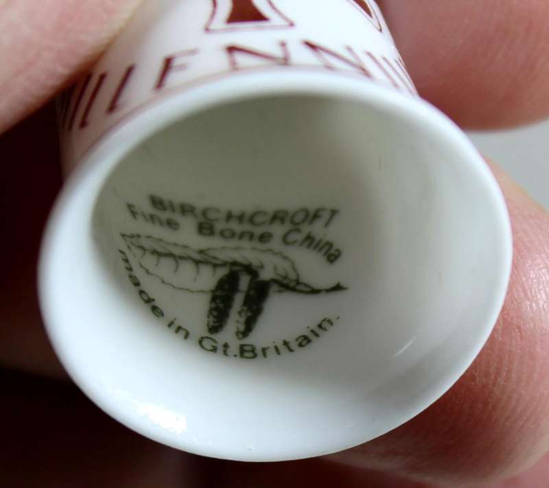 Bone China thimble - Durham - Millennium - Birchcroft