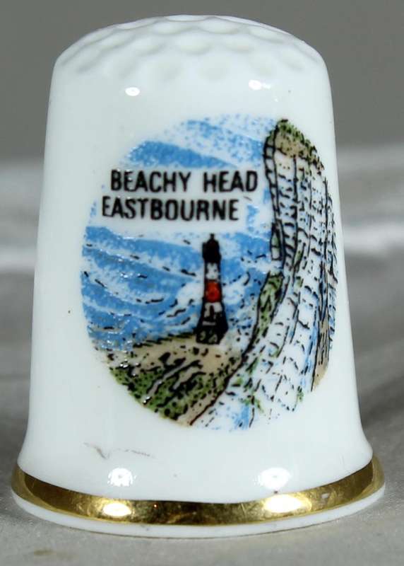 Bone China thimble - Beachy head Eastbourne - AJL China