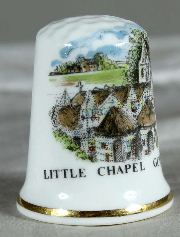 Bone China thimble - Little chapel Guernsey - Theodore Paul