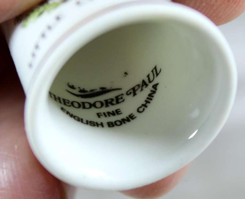 Bone China thimble - Little chapel Guernsey - Theodore Paul