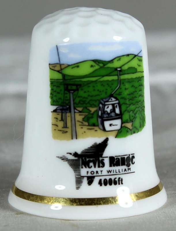 Bone China thimble - Nevis range, Fort William - sight of Britain