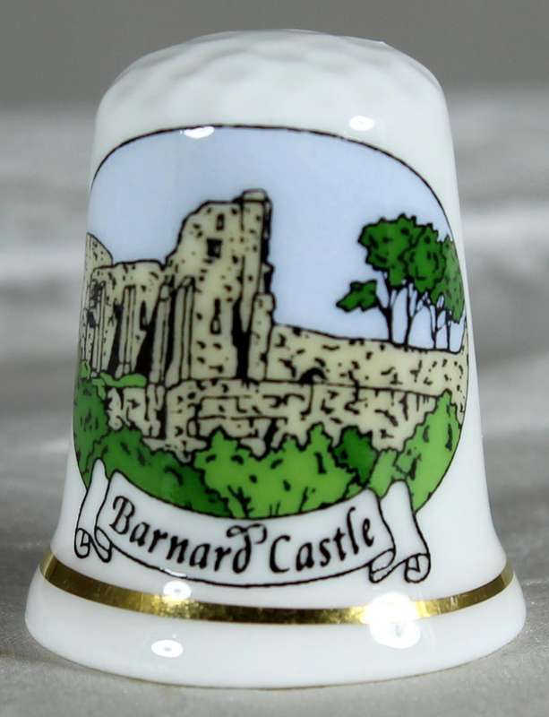Bone China thimble - Barnard castle - sights of Britain