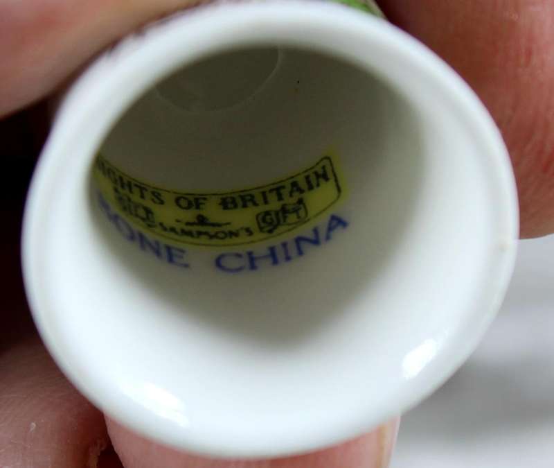 Bone China thimble - Barnard castle - sights of Britain