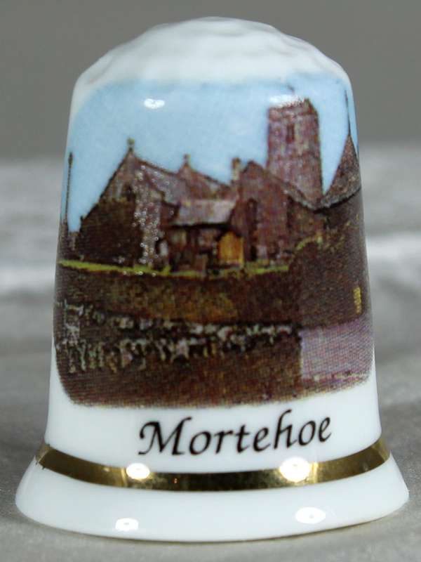 Bone China thimble - Mortehoe - GW potteries