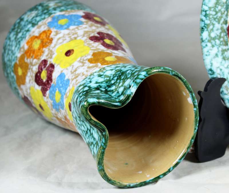 Italian ceramic jug and bowl - hand painted
