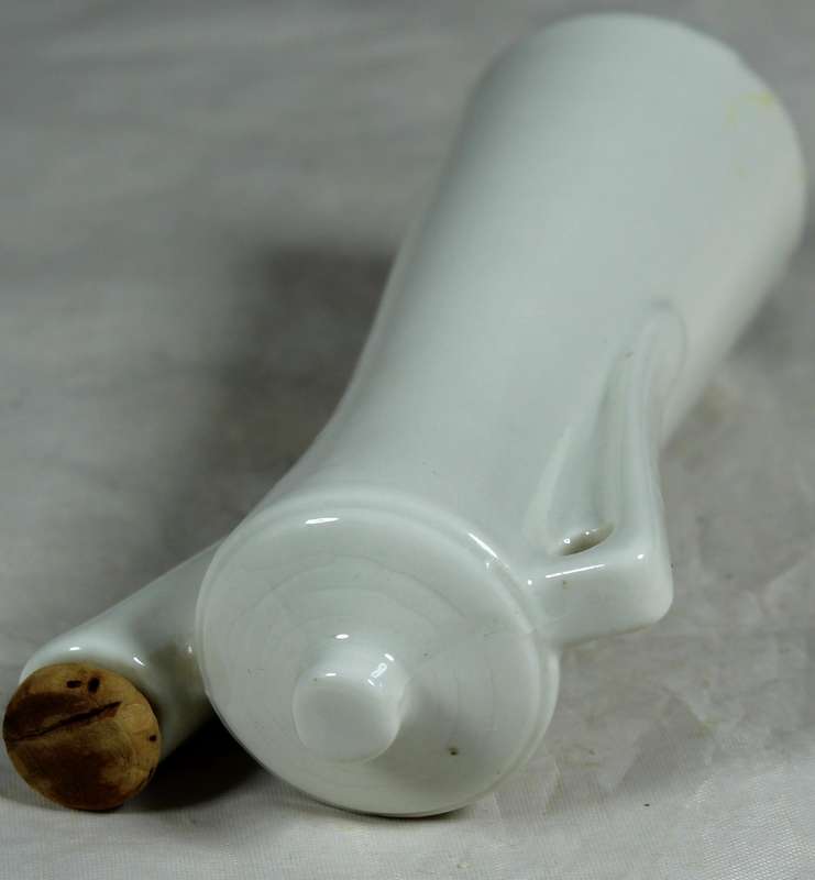 Small white liquor bottle