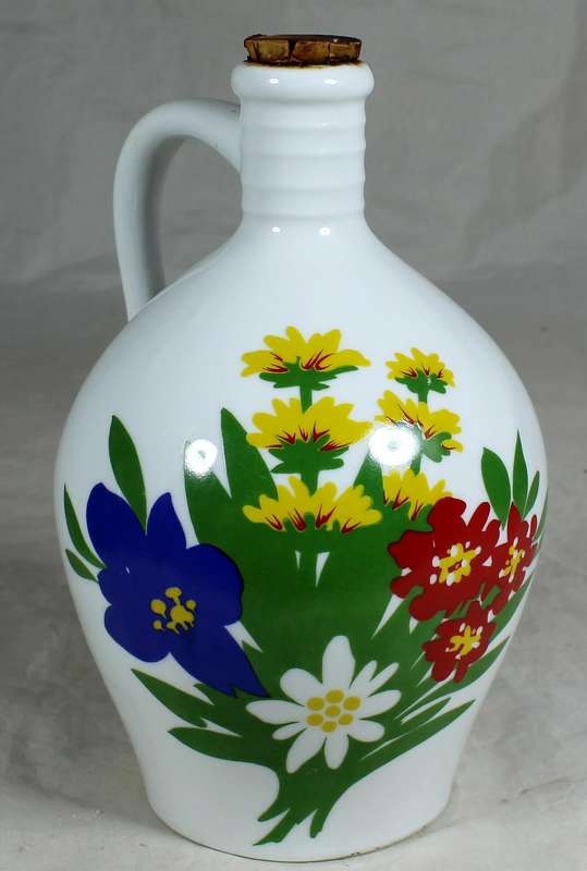 German liquor decanter with flower motif
