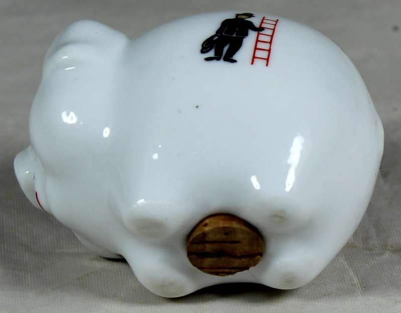 Viel gluck - miniature porcelain piggy bank