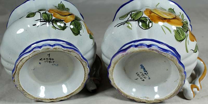 Pair of Italian candle holders