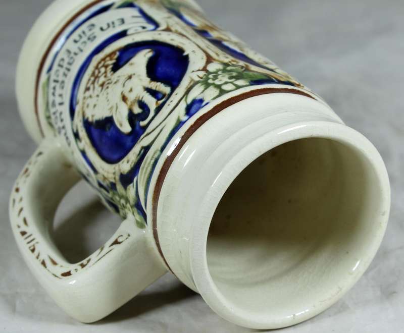 German beer stein - ein Schatzerl und ein Edelweiss