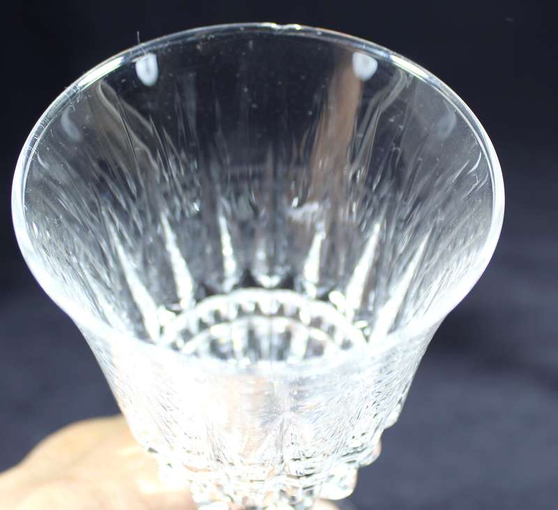 Set of four molded glasses