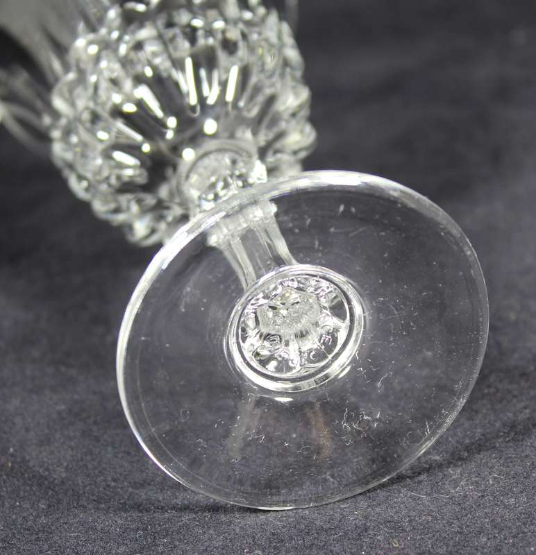 Set of four molded glasses