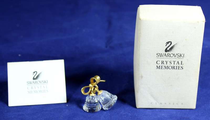 Swarovski crystal memories - pair of bells