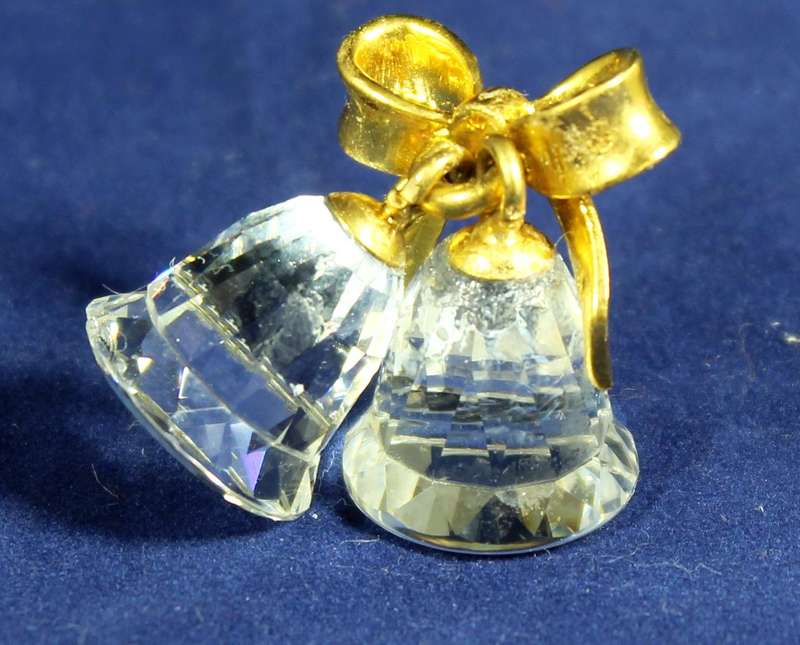 Swarovski crystal memories - pair of bells