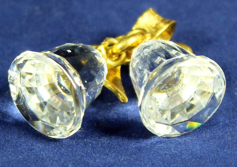 Swarovski crystal memories - pair of bells