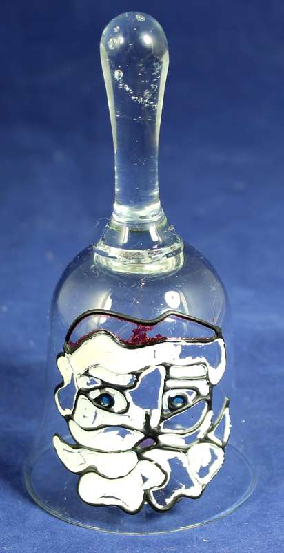 Glass bell with abstract figure