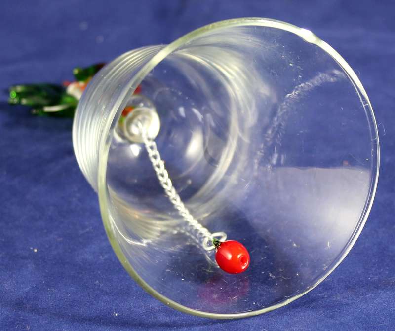 Glass bell with rooster
