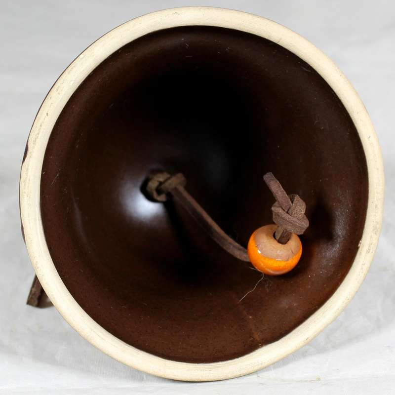 Ceramic bell with drip glaze